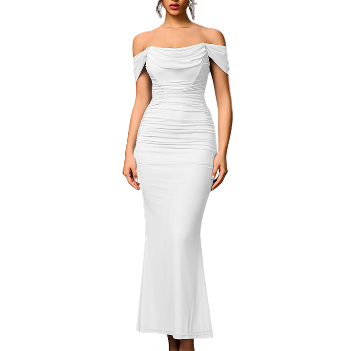 Primrose™ | Stijlvolle one-shoulder corset mesh jurk