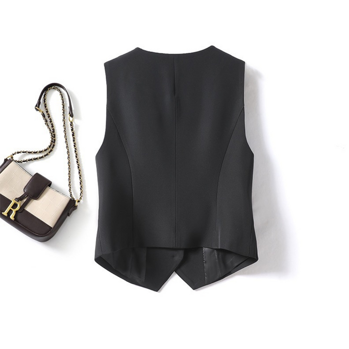 Zarina™ | Classy zonder mouwen button-front pak vest