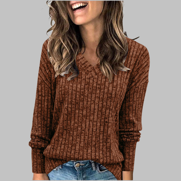 Dewy | Comfy V-hals lange mouwen top