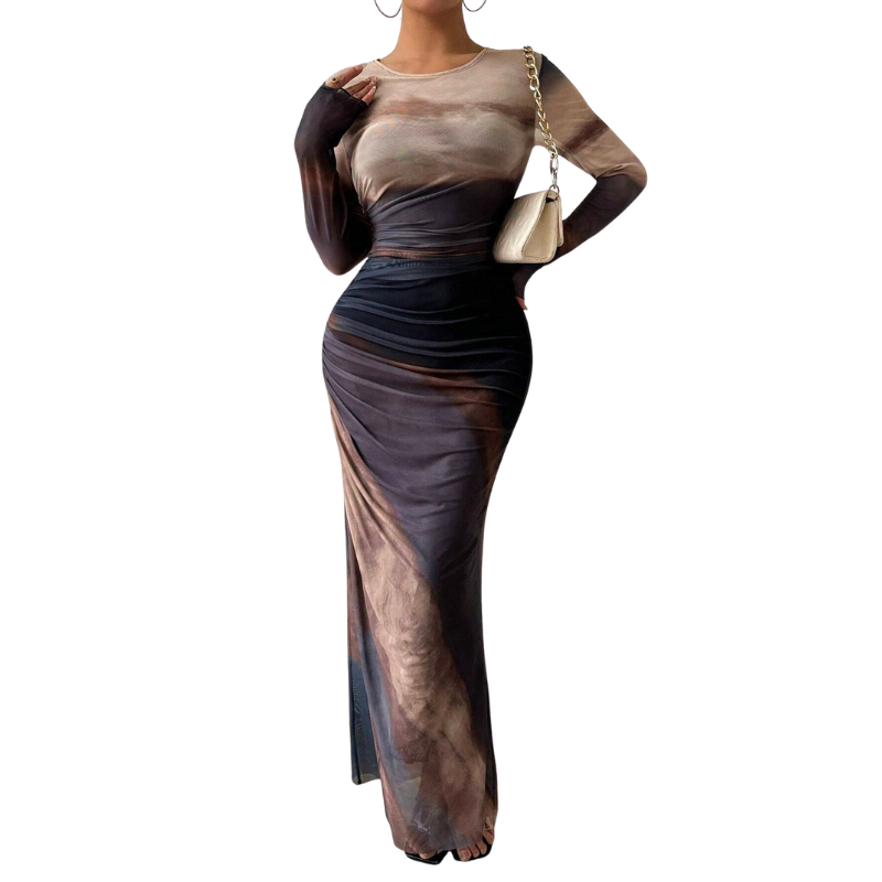 Chastity™ | Stijlvolle leopard ruched bodycon jurk