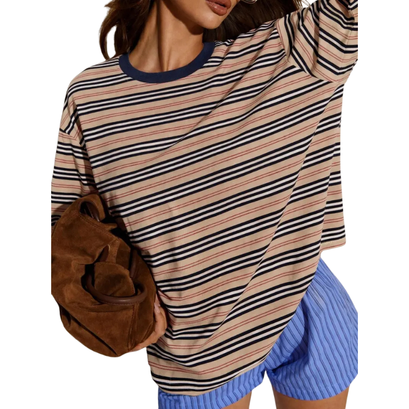 Laiza™ | Moderne lange mouwen gestreepte shirt