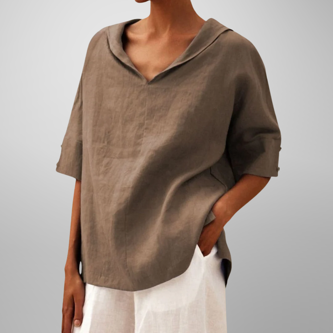 Lucy™ | Cotton loose-fitting blouse