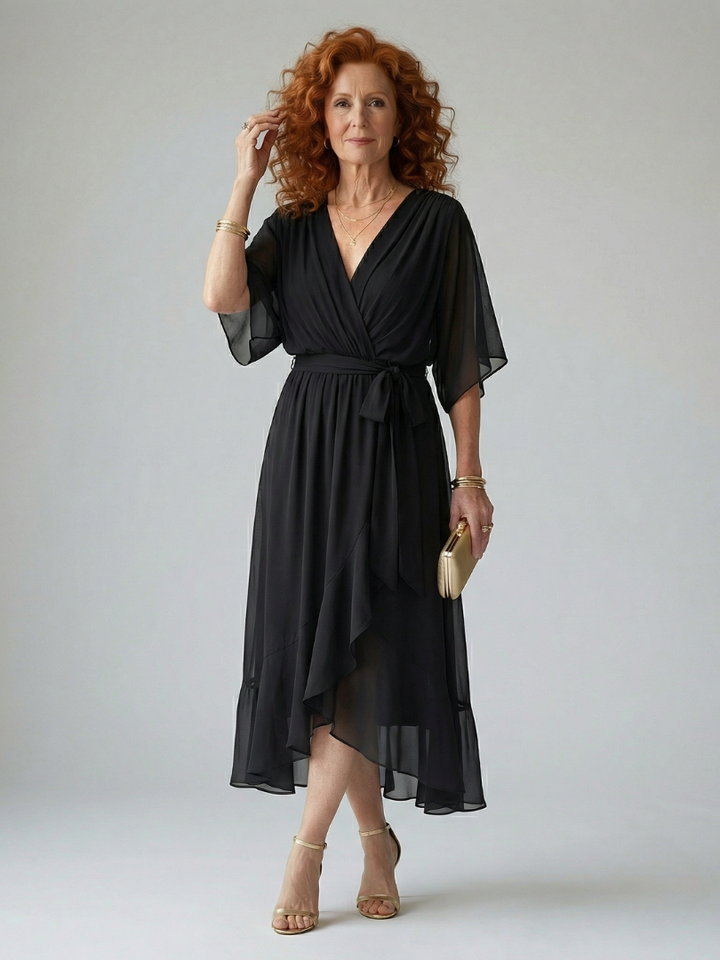 Elric | Light drape midi jurk