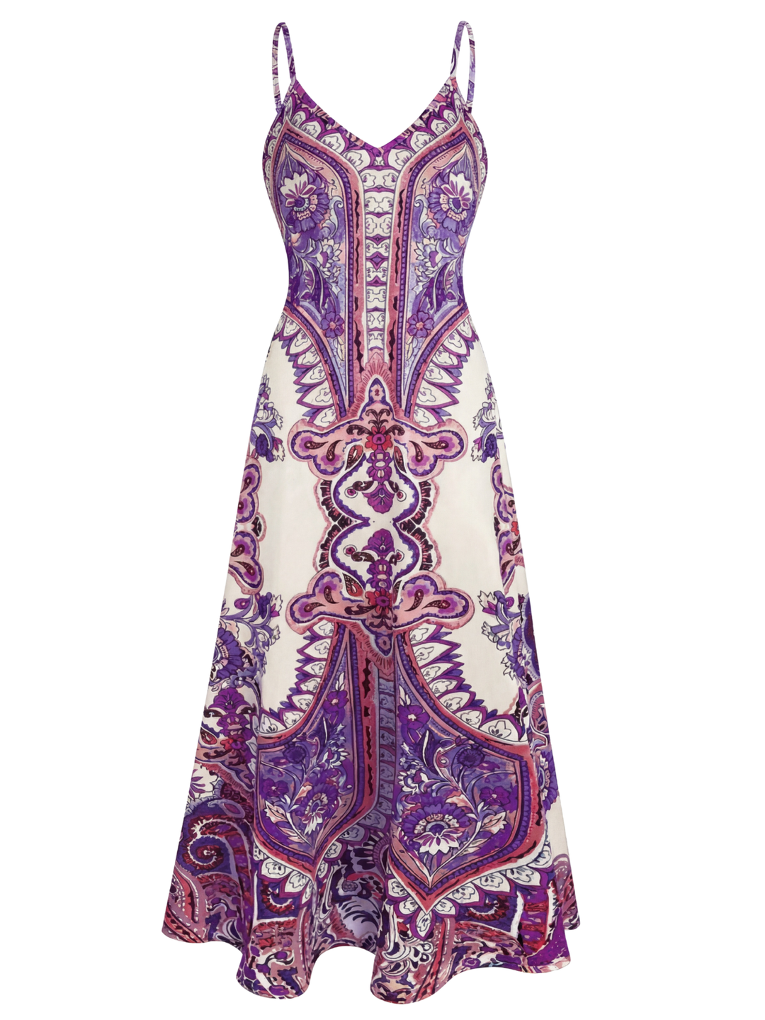 Sammy | Boho bloemen print zonder mouwen jurk
