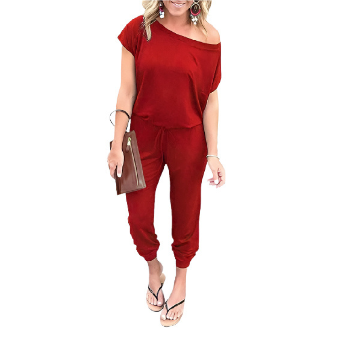 Adelfa™ | Effortless off-shoulder summer lounge playsuit