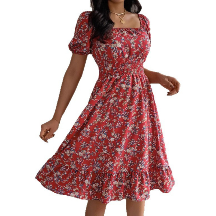 Hiraya™ | Klassieke square neck ruffled summer sundress