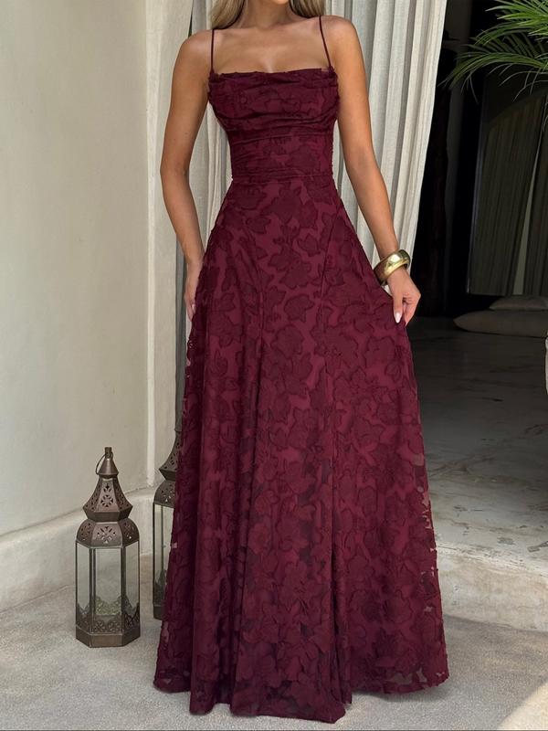 Mabel™ | Sexy backless lace pattern long jurk for events
