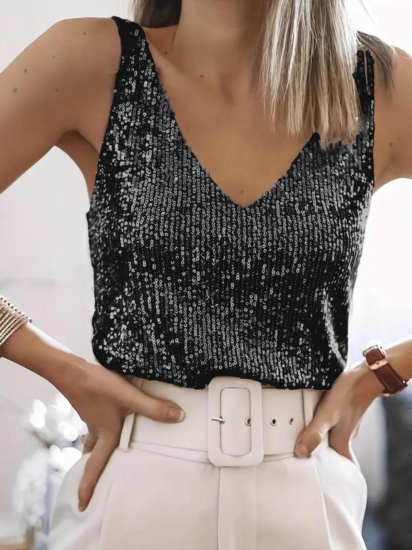 Grace™ | Glitter sequin v neck tanktop for summer nights