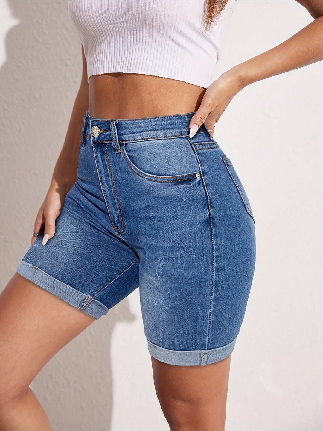 Raphaelle™ | Stretch-fit bermuda jean short