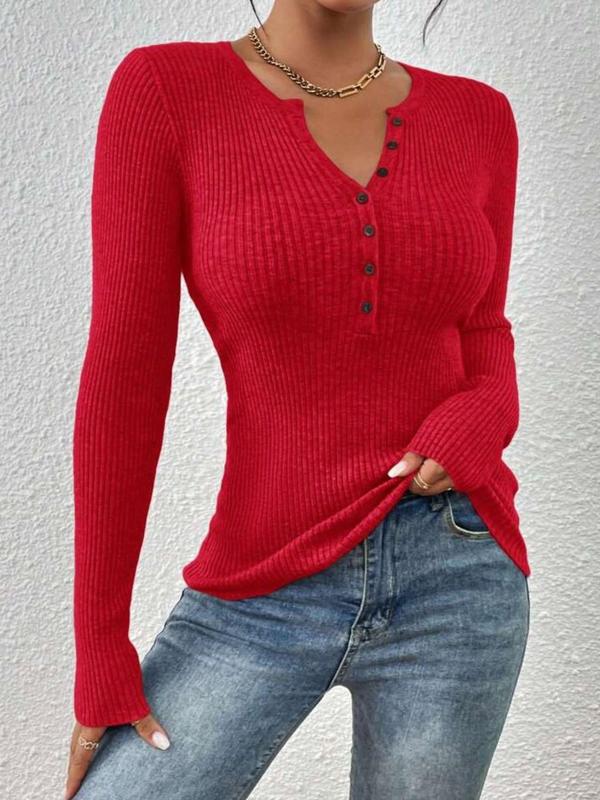 Shasha™ | Elegante chique slim fit lange mouwen ronde hals tops