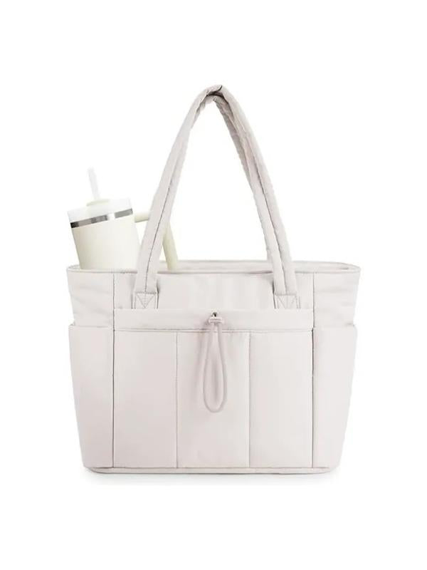 Veja™ | Dames insulated puffer shopper laptop & cup holder casual work tas