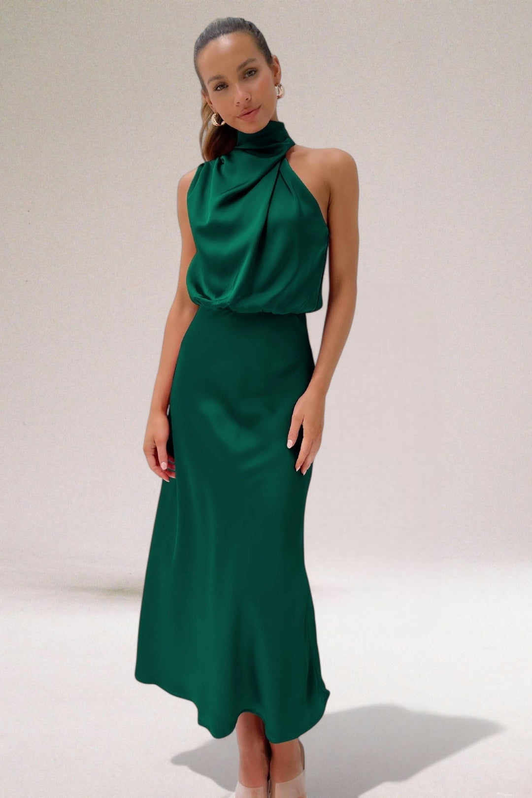 Elara™ | Elegante satin avondjurk