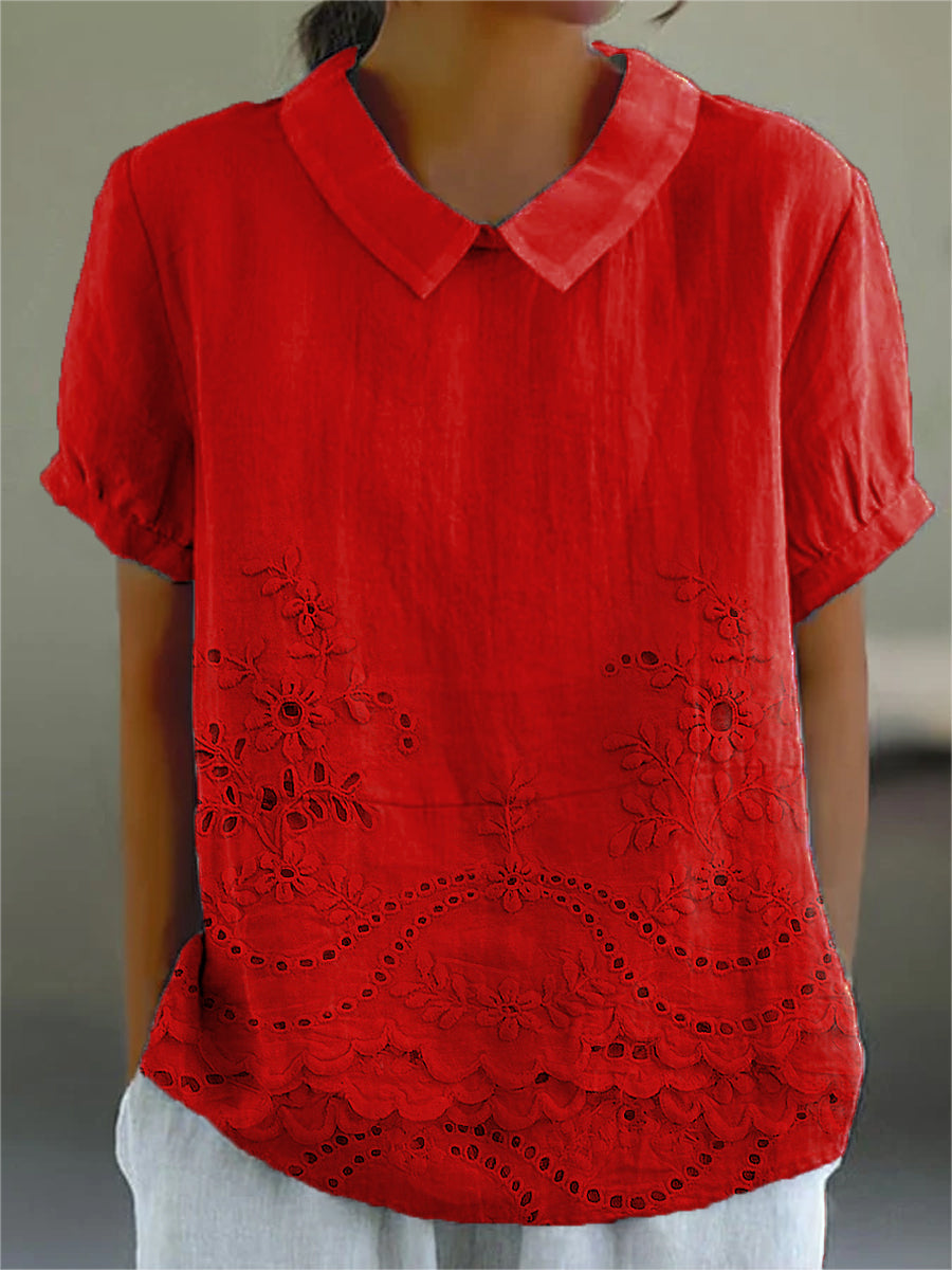 Josephine | Bloemen embroidered shirt