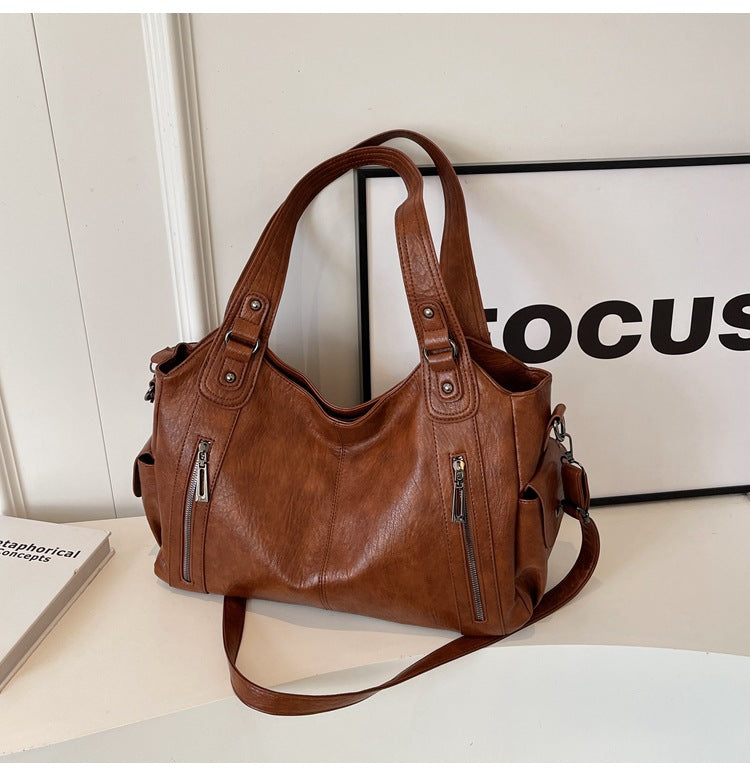 Noemie™ | Klassieke leather shopper