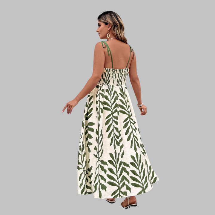 Rahira™ | Casual zonder mouwen summer leaf print maxi jurk