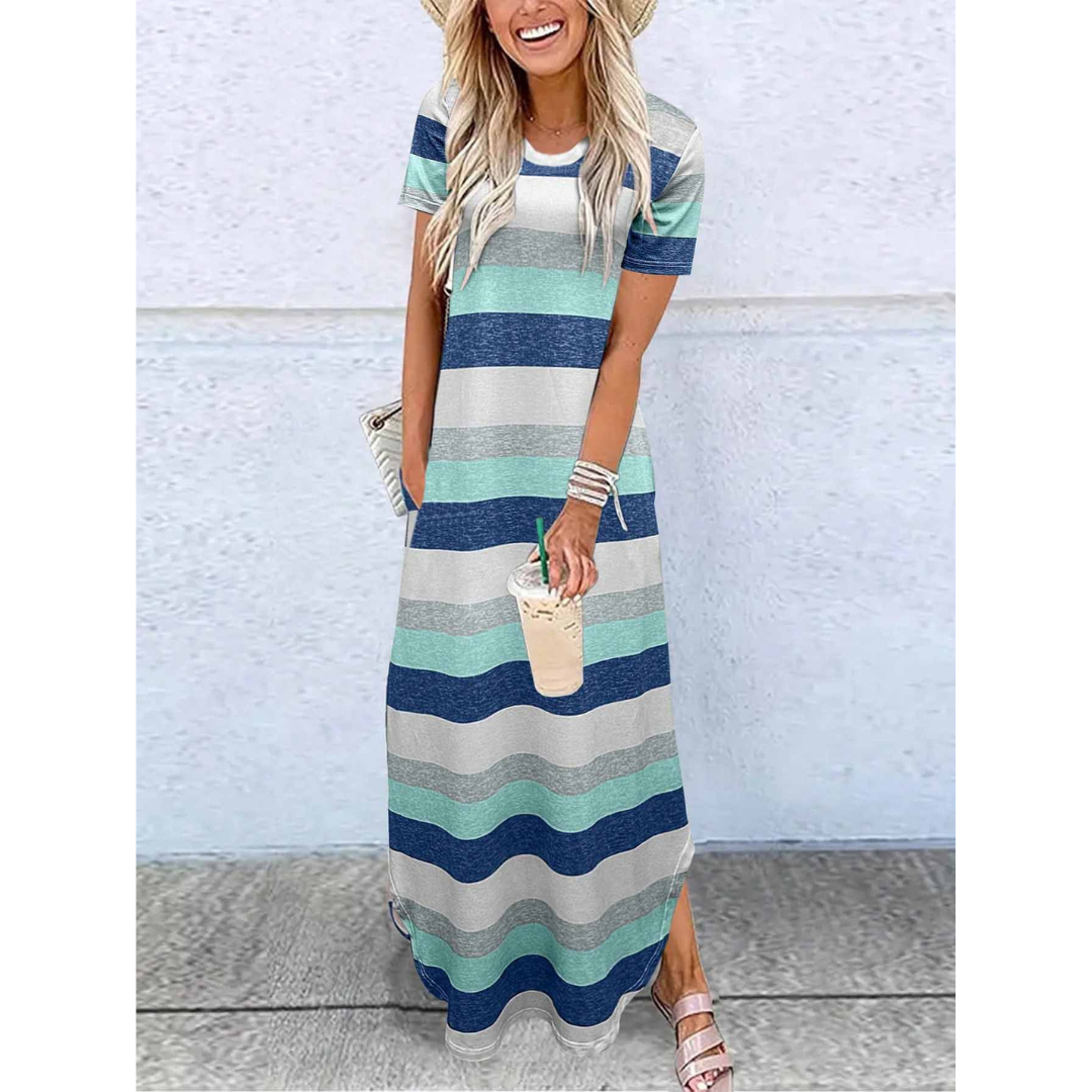 Magessa™ | Everyday relaxte fit ronde hals maxi jurk