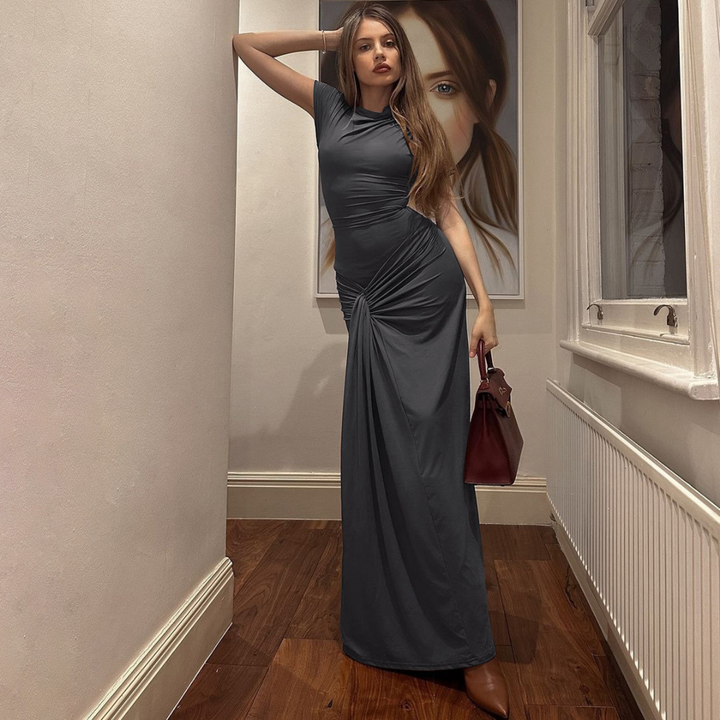 Miriam™ | Elegante wrap ruched bodycon formal jurk