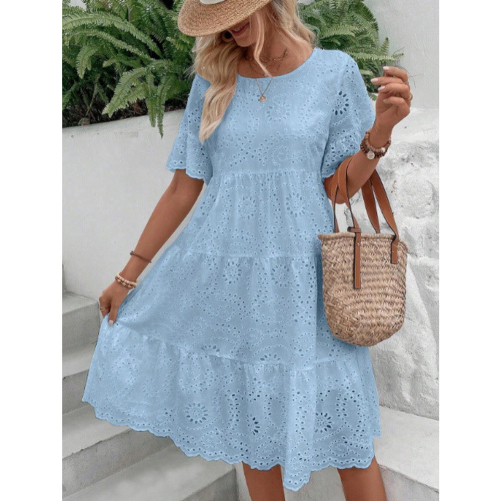 Raemi™ | Elegante ronde hals boho zomerjurk