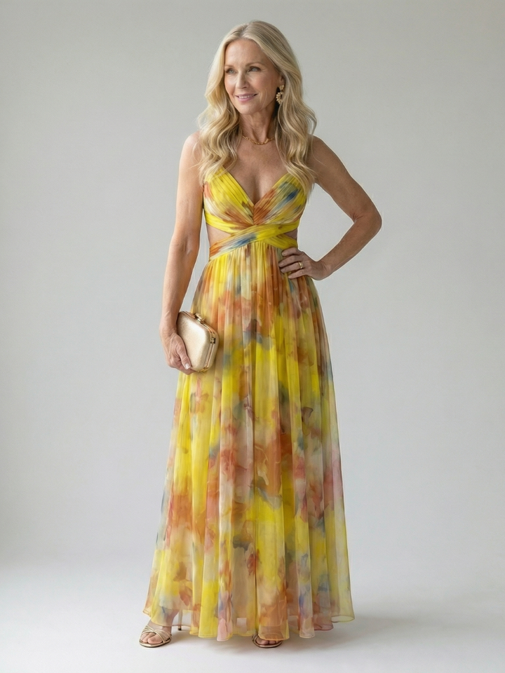Isel | Zachte wrap maxi jurk