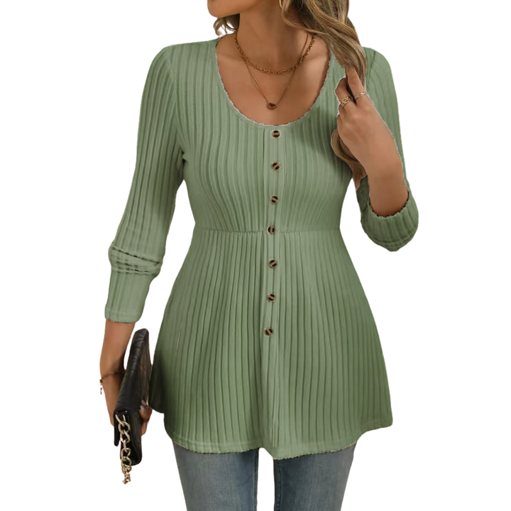 Dolly™ | Polished ronde hals lange mouwen top