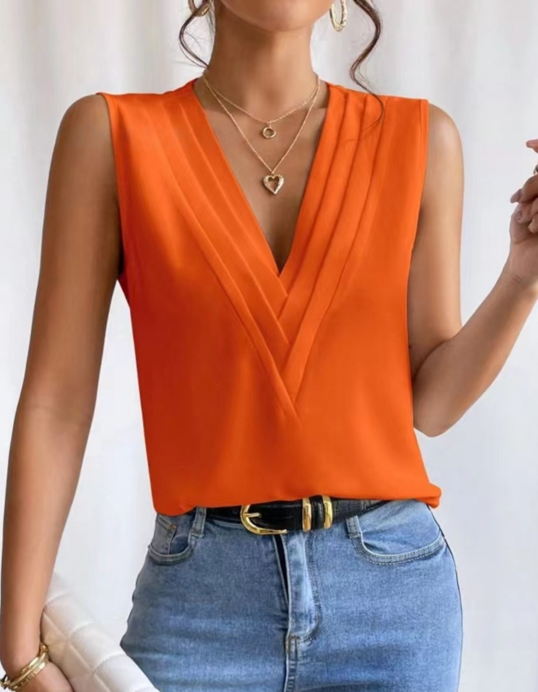 Jade™ | Lichte zonder mouwen top met V-hals