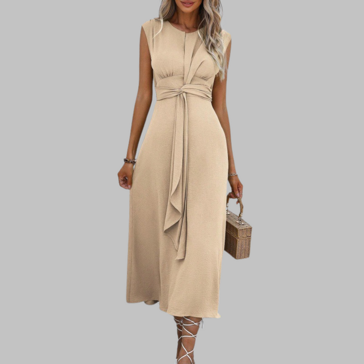 Reese™ | Elegante zonder mouwen ronde hals maxi jurk