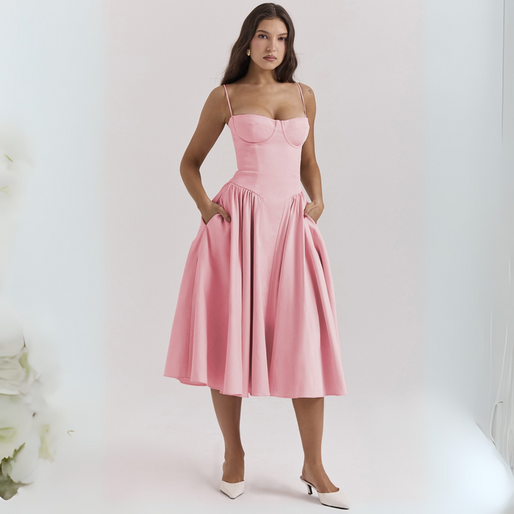 Trenta™ | Chique spaghetti strap bodycon midi jurk