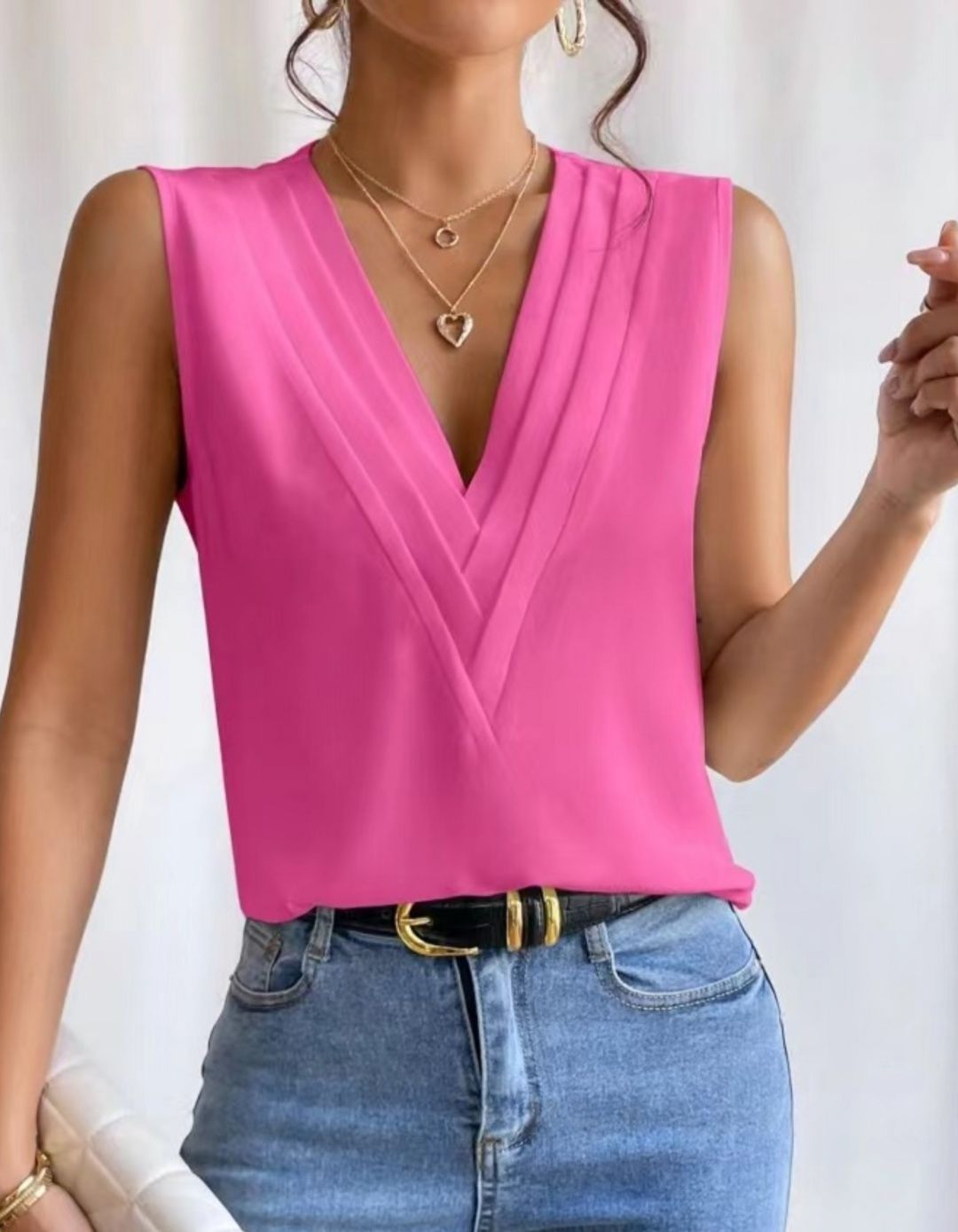 Jade™ | Lichte zonder mouwen top met V-hals