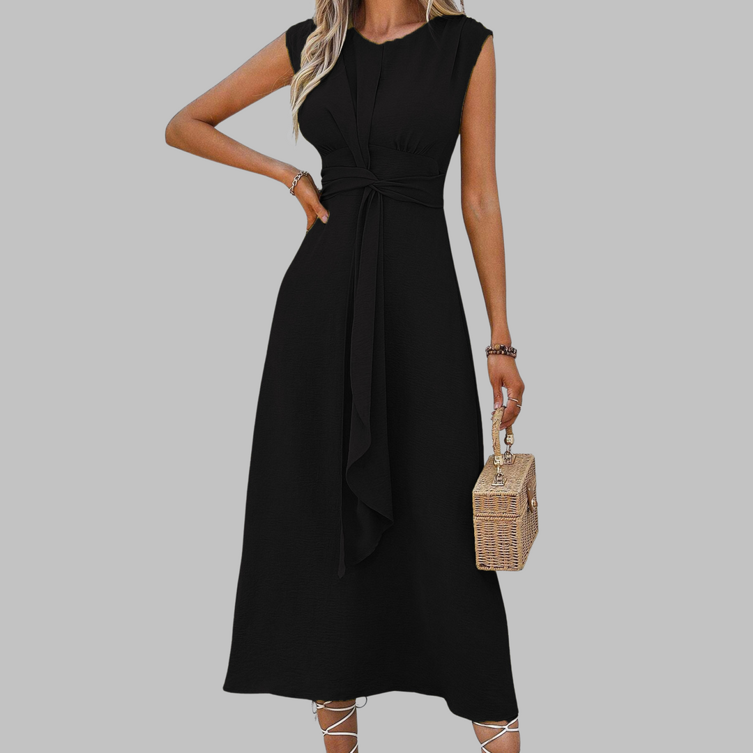 Reese™ | Elegante zonder mouwen ronde hals maxi jurk
