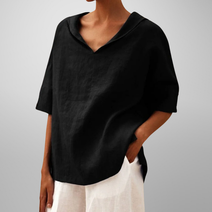 Lucy™ | Cotton loose-fitting blouse
