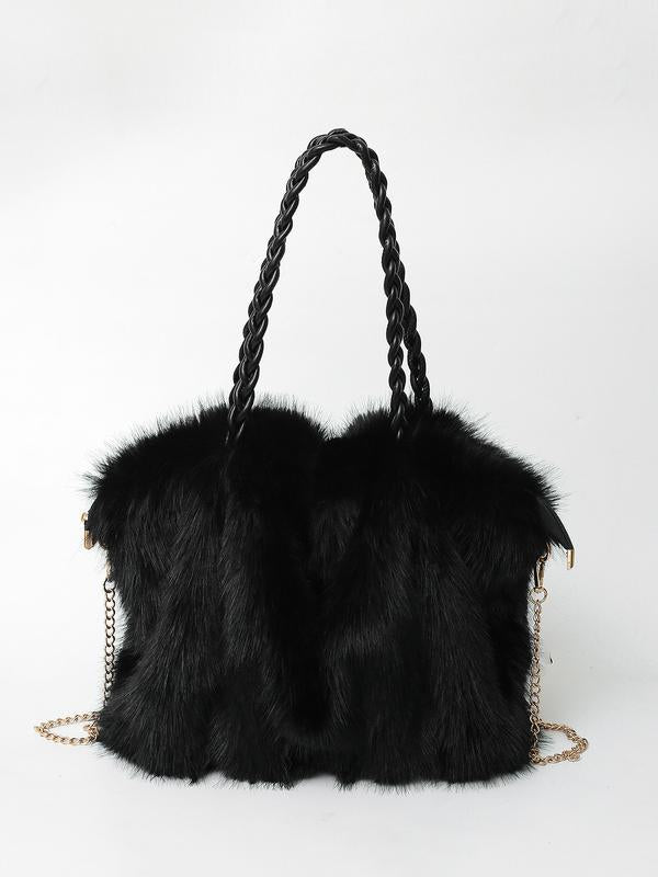 Charlotte™ | Versatile plush velvet shoulder shopper