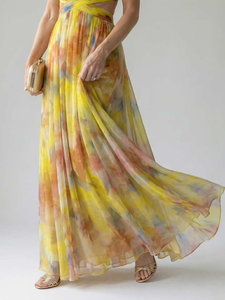 Isel | Zachte wrap maxi jurk