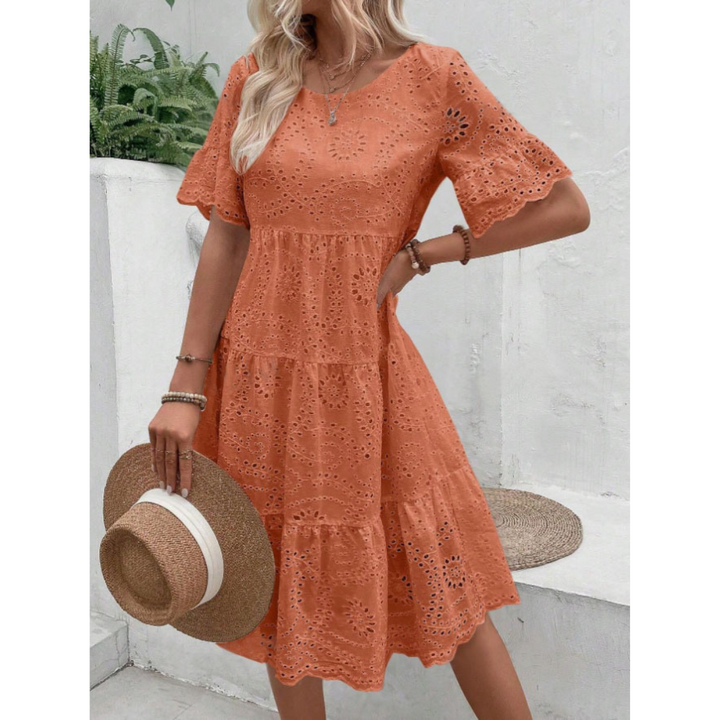 Raemi™ | Elegante ronde hals boho zomerjurk