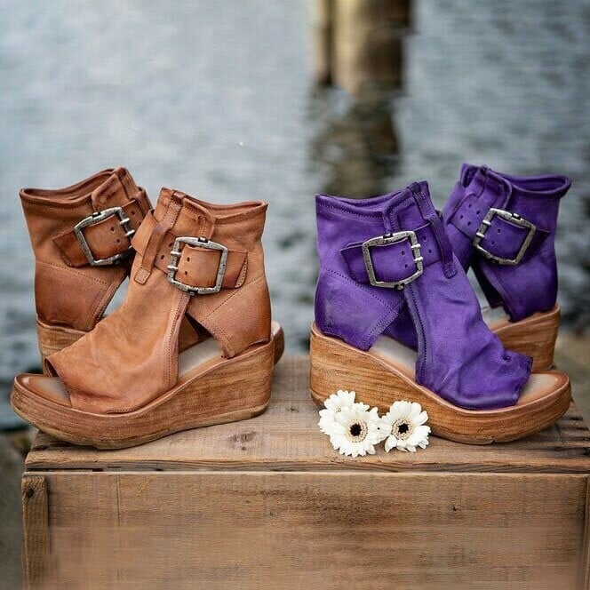Elana | Stijlvolle orthopedische boho sleehaksandalen