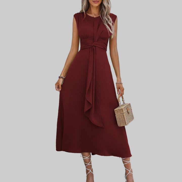 Reese™ | Elegante zonder mouwen ronde hals maxi jurk