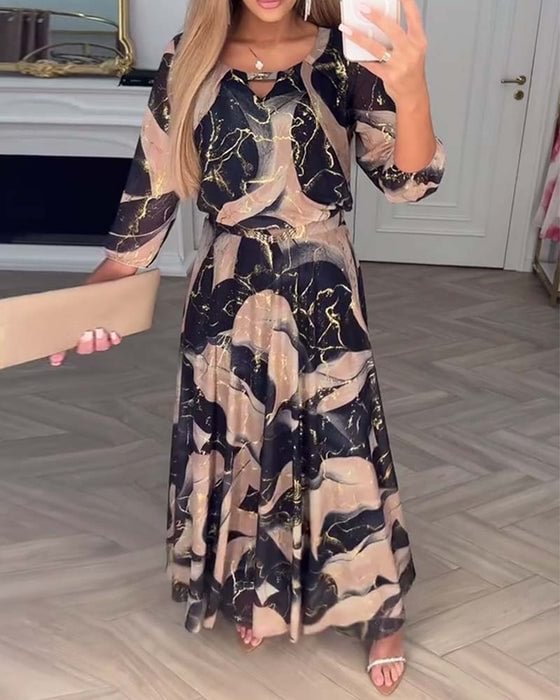 Chavelle | Jurk van chiffon met print