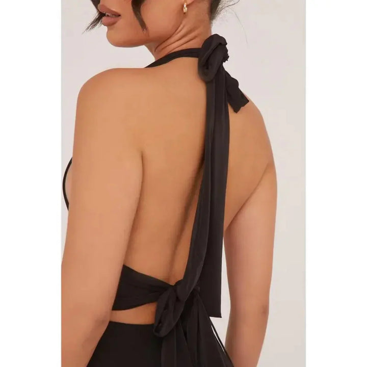 Zarata™ | Chique backless halter evening mini jurk