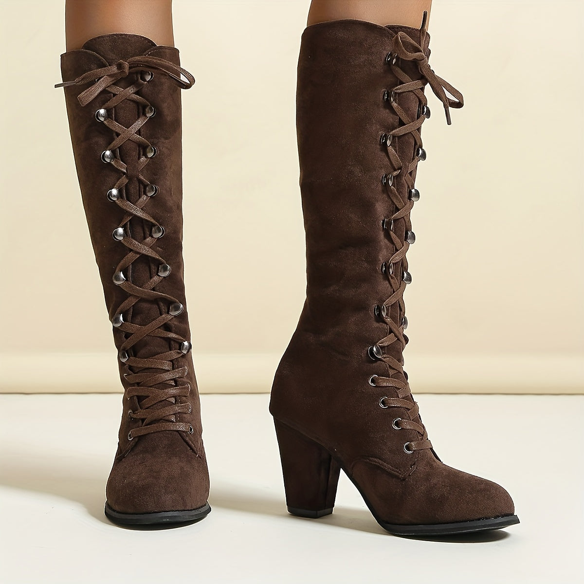 Lucia | Fashionable knee-high laarzen