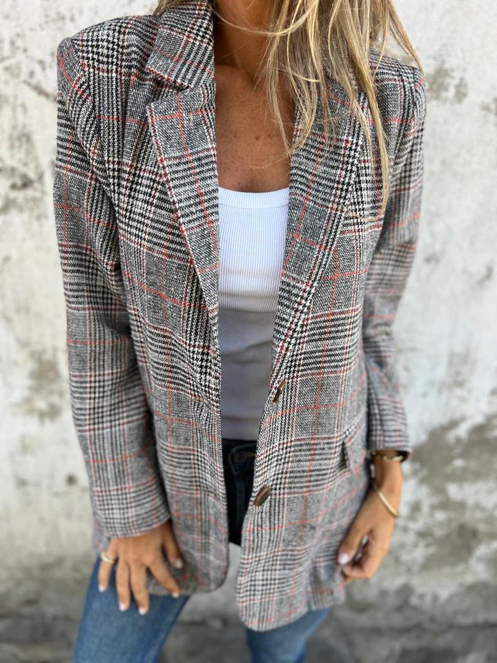 Lucinda™ | Klassieke plaid blazer