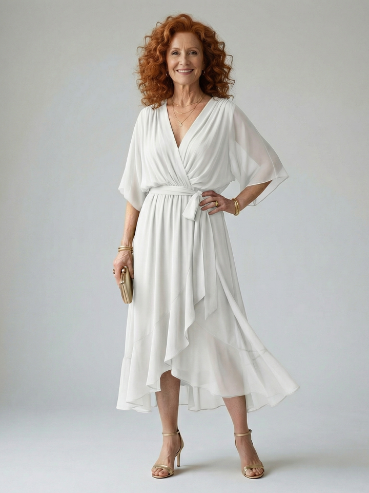 Elric | Light drape midi jurk