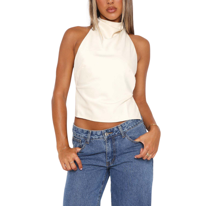 Chinie™ | Chique zonder mouwen halter neck blouse