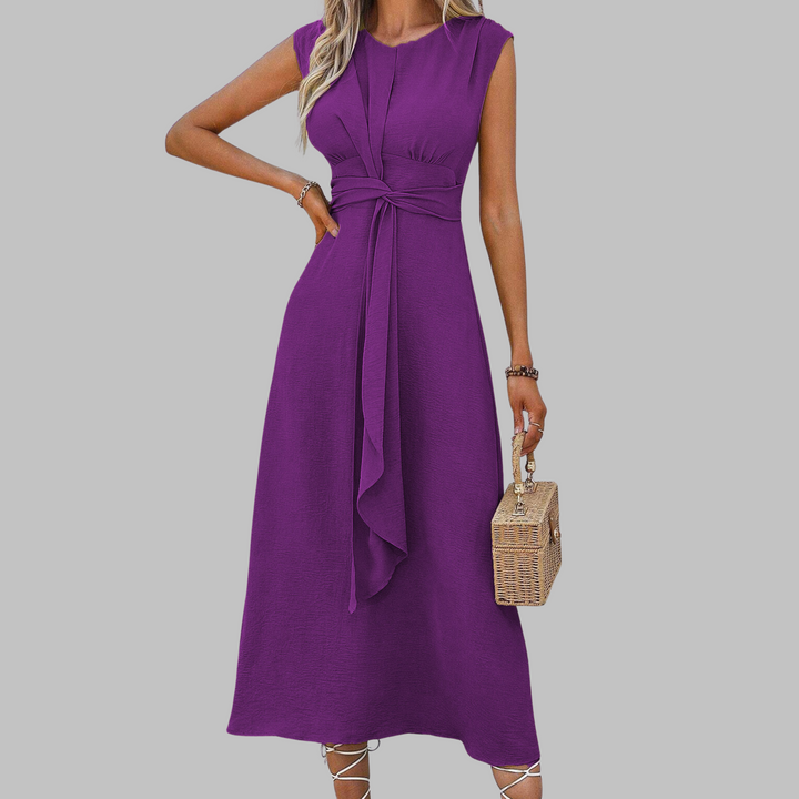 Reese™ | Elegante zonder mouwen ronde hals maxi jurk