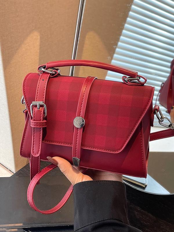 Avanlie™ | Trendy contrast stitching small square schoudertas