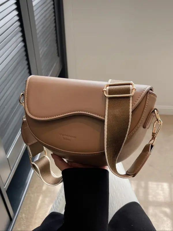 Gabi™ | Simple small satchel tas versatile flip cover crossbody schoudertas