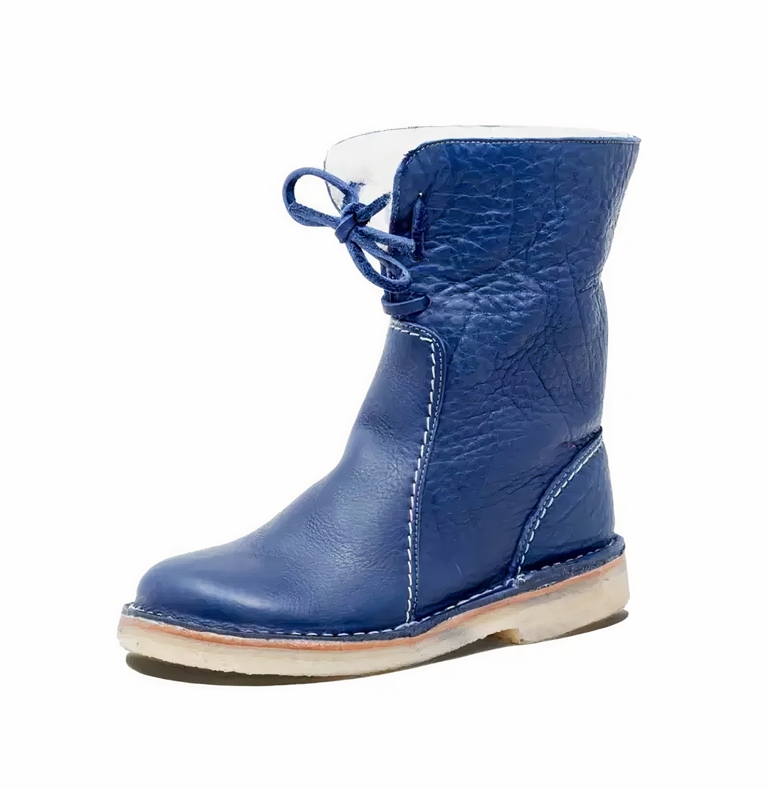 Dames casual leather mid-calf laarzen