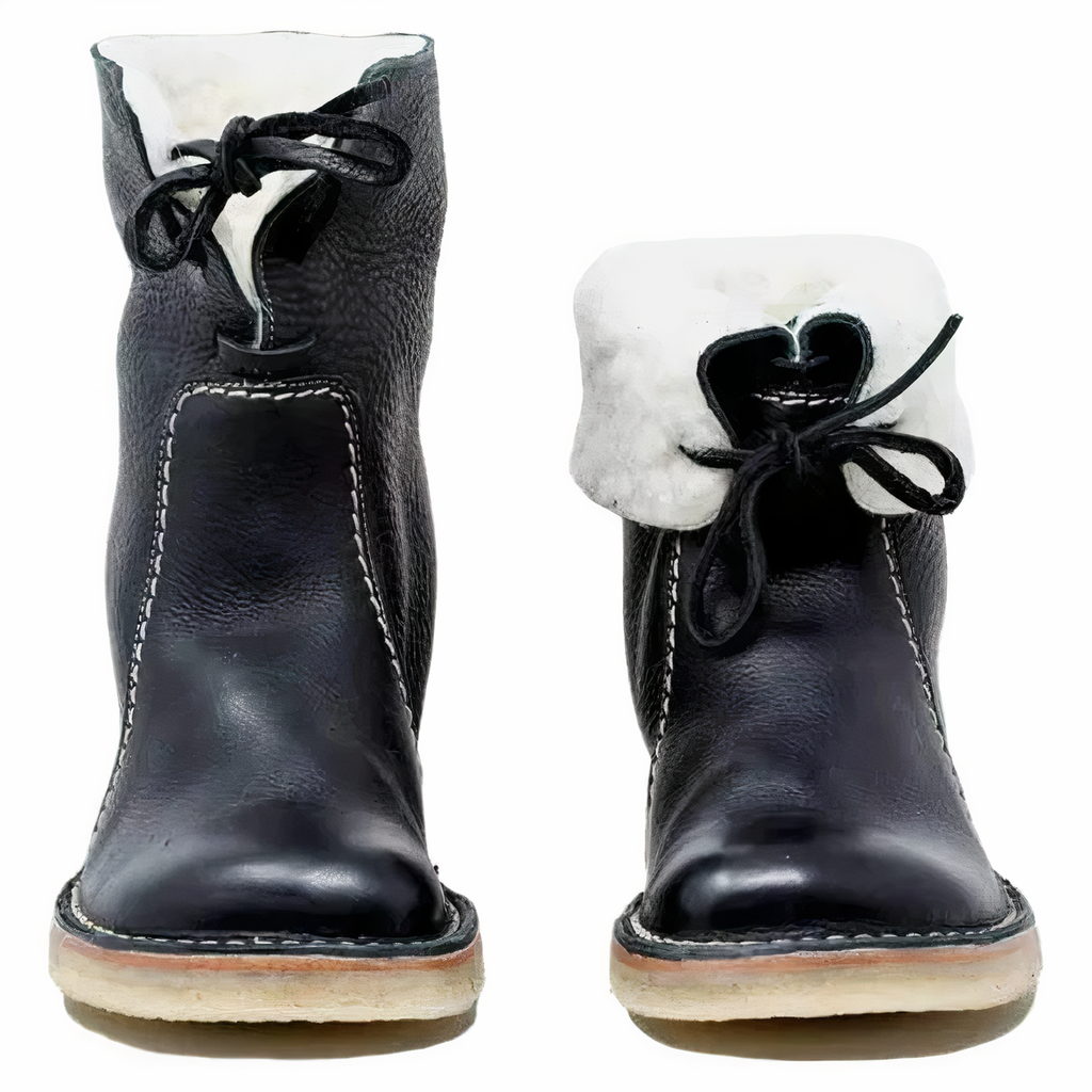 Dames casual leather mid-calf laarzen
