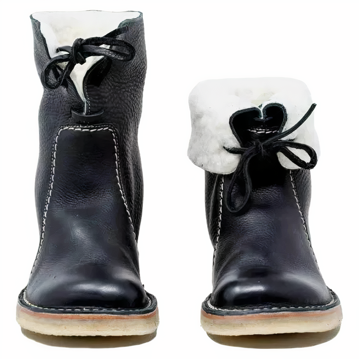 Dames casual leather mid-calf laarzen