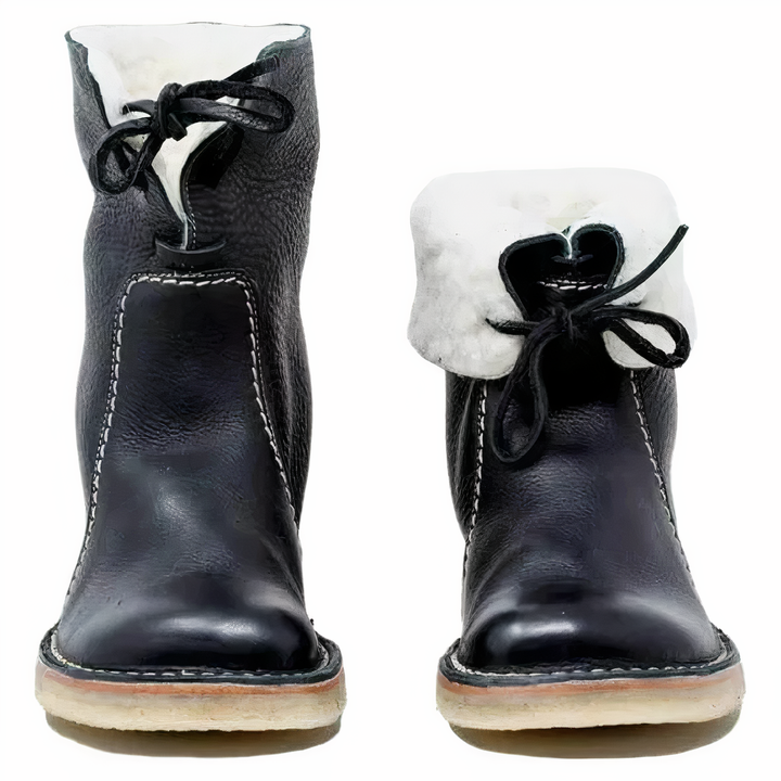 Dames casual leather mid-calf laarzen