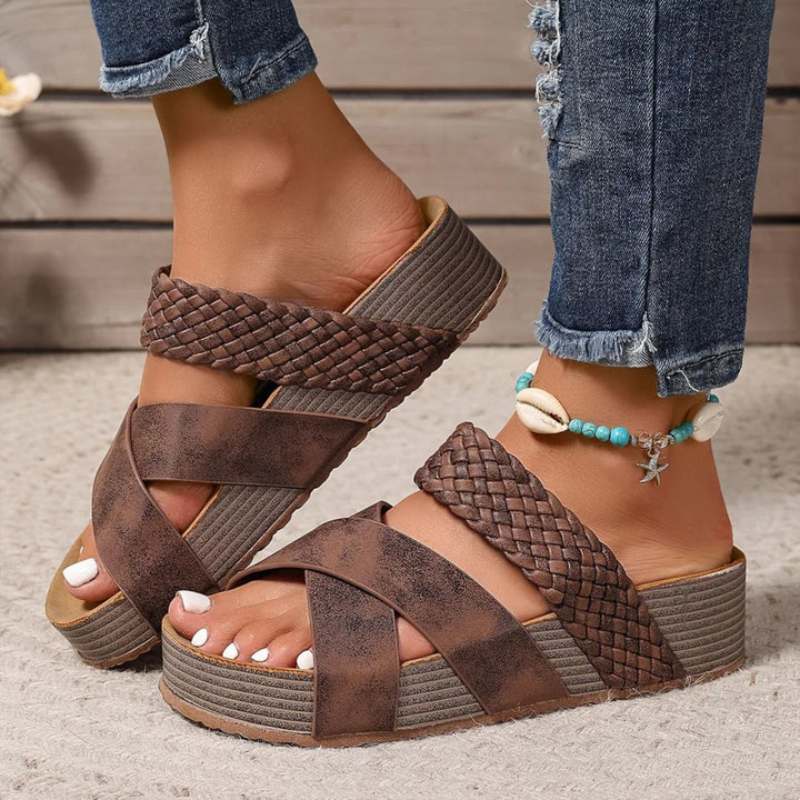 Abigail™ | Orthopedische leather strap sandalen