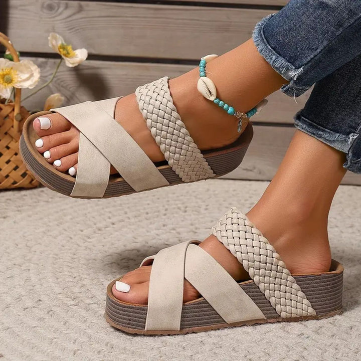 Abigail™ | Orthopedische leather strap sandalen